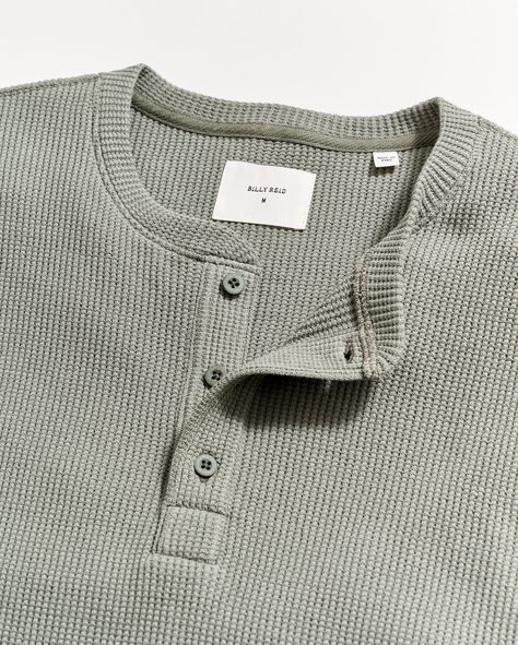 WAFFLE HENLEY – Billy Reid Sweater Outfits Men, Slate Green, Waffle Henley, Mini Outfit, Billy Reid, Waffle Shirt, Simple Fits, Men Stylish Dress, Mens Henley