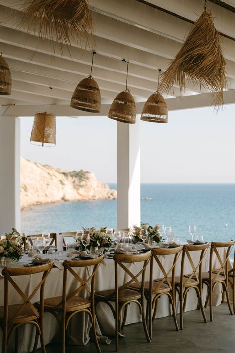 Beach Outdoor Seating Greece Wedding Dress, Greek Islands Wedding, Small Beach Weddings, Milos Greece, Wedding In Greece, Intimate Destination Wedding, Greece Beach, Ibiza Wedding, Sea Decor