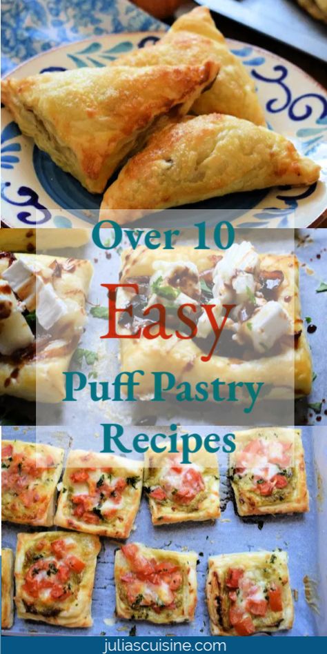 Puff pastry is one of the most easy and versatile pastries you’ll find in your freezer or chiller section of the supermarket. There are endless ways of using it and I’m here today to share with you few of my favourite ways to turn that slab of pastry into something delicious and magical. From desserts to appetizers to main courses, we got it all! #puffpastry #easyrecipes #recipes Phylo Pastry Recipes, Dessert Puff Pastry, Easy Puff Pastry Recipes, Puff Pastry Dinner, Sweet Puff Pastry Recipes, Puff Pastry Recipes Dinner, Recipes Using Puff Pastry, Puff Pastry Recipes Appetizers, Puff Pastry Snacks