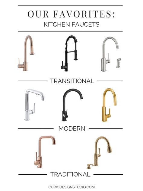 Kitchen Faucet Design, Best Kitchen Faucets, Brass Kitchen Faucet, Black Kitchen Faucets, Black Faucet, Faucet Design, Chrome Faucet, Brass Kitchen, Transitional Modern