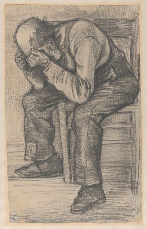 The Exhausted Subject of a Newly Attributed Van Gogh Sketch Embodies All of Us Right Now | Colossal Van Gogh Drawings, Arte Van Gogh, Van Gogh Museum, Van Gogh Paintings, Van Gogh Art, Portrait Sketches, Dutch Artists, Famous Artists, Drawing People