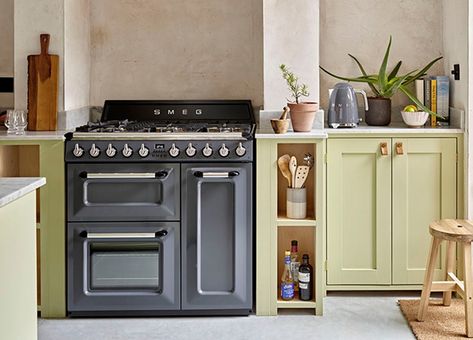 Slate Grey Victoria Range Cookers Smeg Victoria, Smeg Range, Smeg Kettle, Gas Range Cookers, Range Cookers, London Kitchen, Kettle And Toaster, Range Cooker, Slate Grey