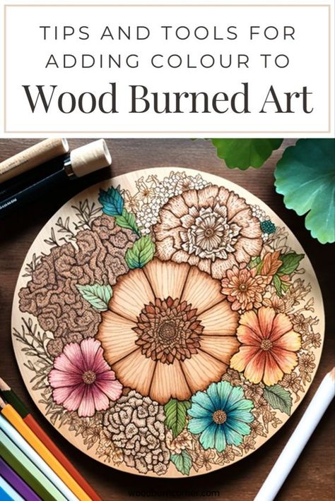 How To Paint Wood Burning Projects, Woodburning And Painting, Pyrography Project Ideas, Pyrography With Color, Pyrography And Paint, Simple Pyrography Designs, Wood Burning Craft Ideas, Simple Wood Burning Designs, Pyrography Ideas For Beginners