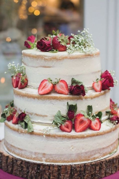 Naked Vanilla and Strawberry Shortcake Wedding Cake • by Celebrated   - Hochzeit - #cake #Celebrated #Hochzeit #Naked #Shortcake #strawberry #Vanilla #wedding Shortcake Wedding Cake, Strawberry Shortcake Wedding Cake, Strawberry Shortcake Wedding, Strawberry Wedding, Strawberry Wedding Cakes, Coverage Swimwear, Cakes Simple, Wedding Strawberries, Vegan Wedding Cake