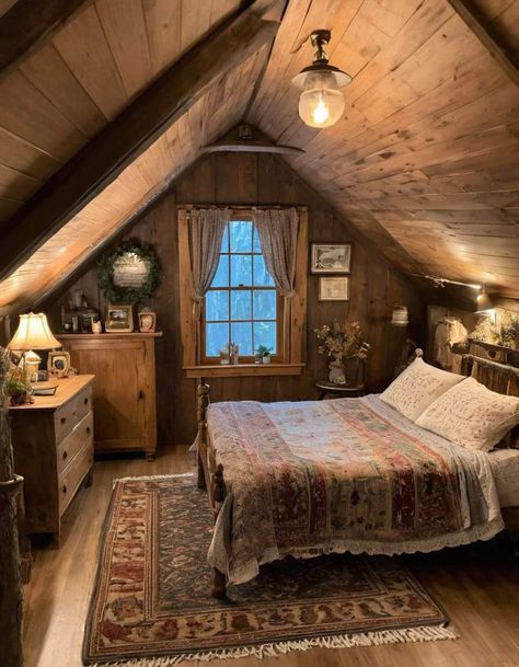 Winter Lockscreen, Cozy Cabin Bedrooms, Cabin Bedrooms, Old Farmhouses, Well House, Cabin Bedroom, Casa Country, Upstairs Bedroom, Cabin Living