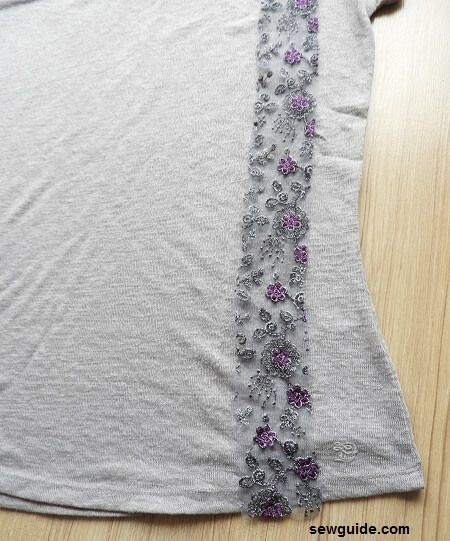 10 DIY Tshirts : Refashion ideas for your plain old T-shirts - Sew Guide Recycled T Shirts Diy, Upcycle V Neck Tshirt, Shirt Refashion Diy Tees, Repurpose T Shirt Upcycling, Refashion Shirts Diy, T Shirt Embellishments Diy Ideas, Decorating Tshirts Diy, Refashion Tee Shirts Ideas, Tee Shirt Refashion