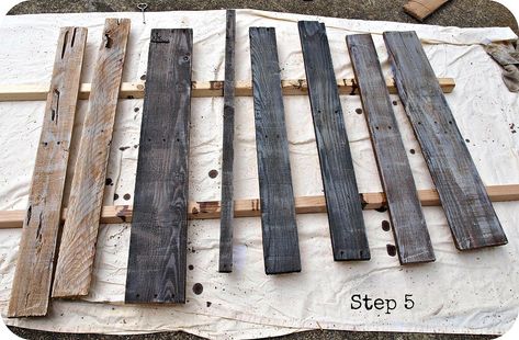 How to Age Wood With Paint and Stain Age Wood, Bookshelf Makeover, Black Wood Stain, Pallet Bookshelf, Framed Burlap, Dyi Projects, Wood Finishes, Diy Holz, Aging Wood