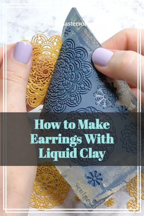 Learn how to make cute earrings with liquid polymer clay! This easy DIY tutorial will walk you through the supplies you need and the steps to follow to make stunning clay earrings. I used a Mandala style mold, but you could use another shallow silicone mold to create a different look for your accessories. Clay Earrings Molds, How To Use Liquid Polymer Clay, How To Start Making Clay Earrings, Liquid Clay Earrings, Liquid Polymer Clay Jewelry, Liquid Polymer Clay Earrings, Polymer Clay Craft Tutorial, Liquid Polymer Clay Tutorial, Best Clay For Earrings