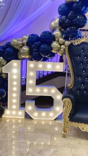 Laura's Balloons Decorations on Instagram: "Birthday boy💙🥳 #15party #quinciañero #shimerwalls #balloonsworldwide #balloonmarquee #balloondecor #balloonstylist #balloongarland #balloonart #balloonartist #balloons #ballooninstallation #houstondecorator #houstontx #thewoodlandstx #springtx #humbletx #tomballtx #richmondtx #gemarballoons" Quincenero For Boy, Boy Quinceanera Ideas, Boy 15th Birthday Party Ideas, 15th Birthday Party Ideas For Boys, Boys 15 Birthday Party Ideas, Boy Sweet 16, Birthday Ballon, 15th Birthday Party Ideas, 15 Birthday