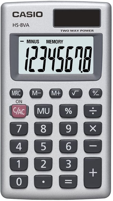 Amazon.com : Casio HS-8VA, Solar Powered Standard Function Calculator : Office Products A Level Biology Revision, Basic Calculators, Scientific Calculators, Study Accessories, Amoled Wallpapers, Scientific Calculator, Color Graphing, Paint Marker, Amazon Products