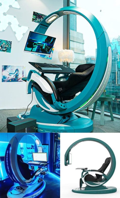 INGREM Zero Gravity E-Sports Gaming Chair Gaming Pod, Cool Gaming Rooms, Gaming Workstation, Game Chairs, Workstations Design, Gamer Chair, Computer Gaming Room, Gaming Furniture, Seo Google