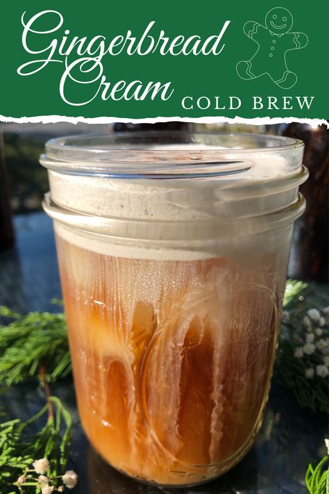 Gingerbread Cold Foam, Something Special Is Brewing, Pumpkin Spice Cold Brew Recipe, Pumpkin Cream Cold Brew Recipe, Vegan Pumpkin Cream Cold Brew, Pumpkin Spice Cream Cold Brew, Pumpkin Creme Cold Brew, Christmas Dessert Drinks, Barista Recipe