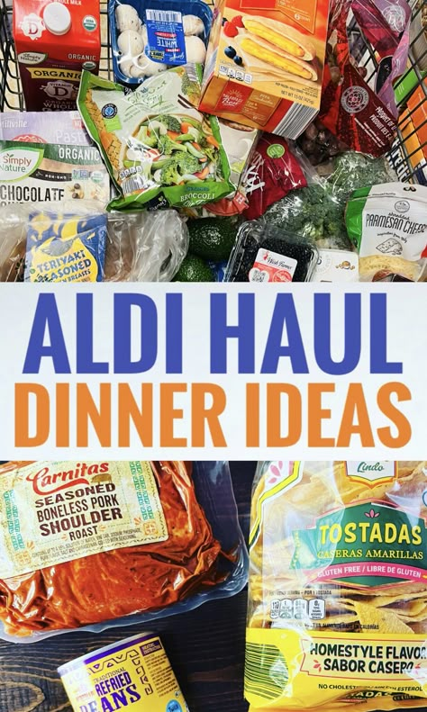 ALDI Meal Planning Dinner Ideas - Glitter On A Dime Aldi Meal Ideas, Aldi Dinners, Aldi Dinner Ideas, Aldi Chicken, Aldi Haul, Budget Groceries, Aldi Meals, Budget Dinners, Cheap Meal Plans