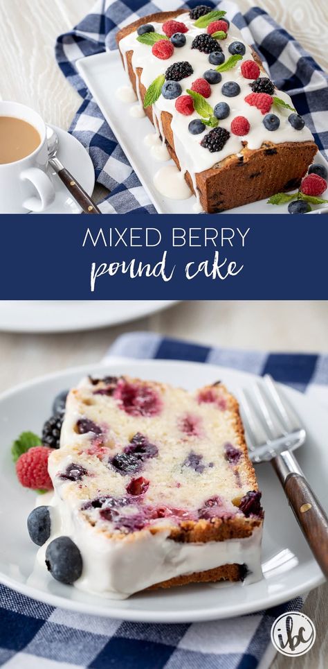 How to Make Mixed Berry Pound Cake #mixedberry #poundcake #cake #dessert #recipe #berries #cake Triple Berry Cake Recipe, Mixed Berry Loaf Cake, Lemon Berry Cake Recipe, Mixed Berry Loaf Bread, Easy Berry Cake, Blackberry And Blueberry Recipes, Mixed Berry Desserts, Mixed Berry Dessert Recipes, Mixed Berries Recipes