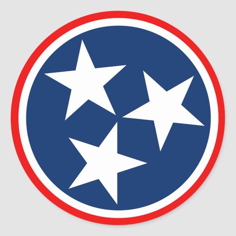 Tennessee, Flag, Vinyl, Stars, Red