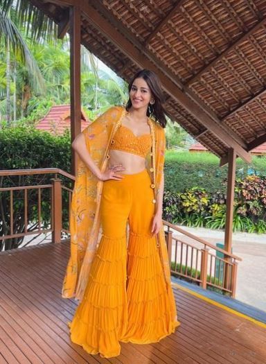 Haldi dress for bride