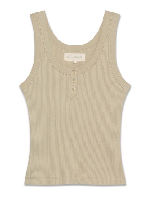 Women's Todos Tank Top - L / Olive Cream Tank Top Outfit, Tank Top With Buttons, Road To Nowhere, Chic Tank Tops, Tan Tank Top, Cream Tank Top, Shot Ideas, Statement Outfit, Cute Pajama Sets