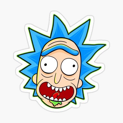 3ds Stickers, Rick And Morty Graffiti, Rocky Tattoo, Rick And Morty Image, Rick And Morty Drawing, Rick And Morty Stickers, Rick And Morty Characters, Tv Head, Rick Y Morty