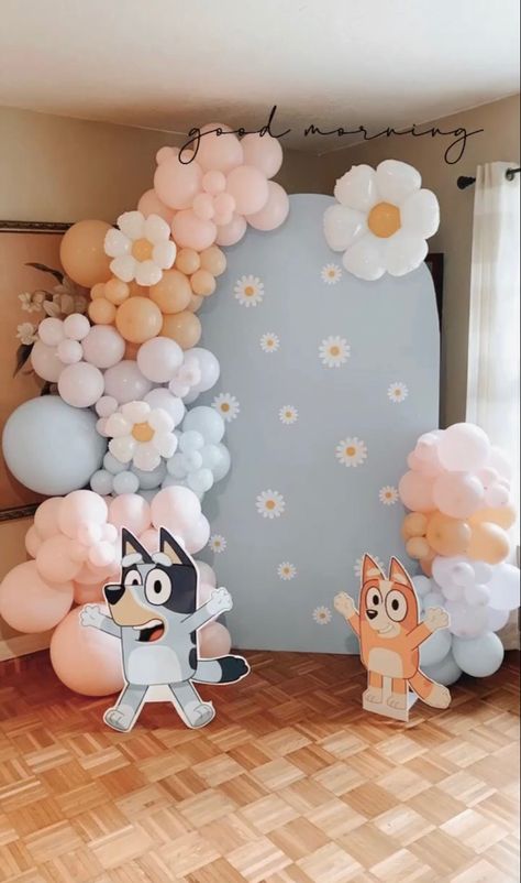 Bingo Birthday Party Theme, Bluey Birthday Theme, Daisy Theme Birthday, Bluey And Bingo Birthday, Bingo Birthday, Bluey Birthday Party, 2nd Birthday Party For Girl, Bluey And Bingo, Second Birthday Ideas