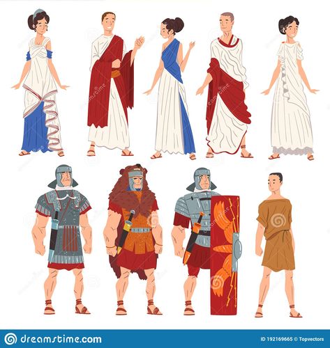 Rome Outfits Summer, Ancient Rome Fashion, Ancient Rome Clothing, Roman Drawings, Ancient Roman Clothing, Roman Clothing, Greek Outfit, Roman Men, Ancient Greek Clothing