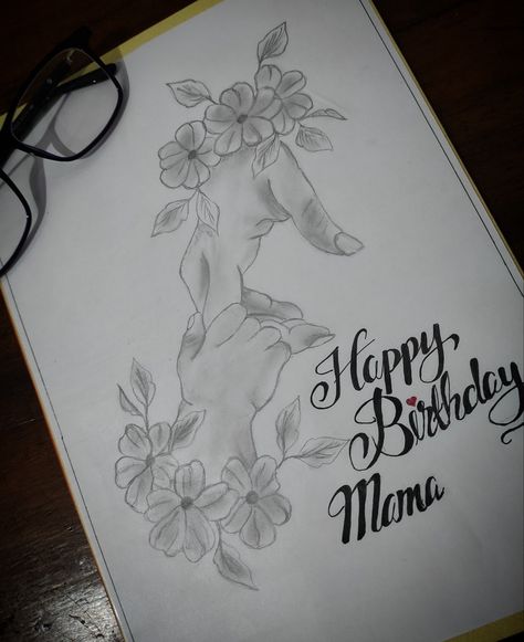 Happy birthday# Mama# Unconditional#Love#HBD What To Draw For Moms Birthday, Happy Birthday Mom Calligraphy, I Love You Mom Drawings, Happy Mothers Day Drawings Chicano, Painting For Mothers Birthday, Birthday Drawing Ideas For Mom, Happy Birthday Drawings For Mom, Chicano Mothers Day Art, Drawings For Mom Birthday