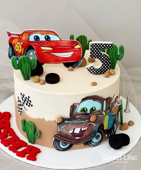 Sweet Lilac Cakes (Yasi Baha) | Llighting McQueen Cake . . . #Lightening #MacQueen #cake #macqueen #macqueencake #carcake #birthdaycake #cakedecorating #cakecake… | Instagram Disney Cars Rice Krispie Treats, Disney Cars Smash Cake, Mcqueen Cake Design, Birthday Boy Cake Ideas, Car Design Cake, Race Birthday Cake, Car Cake Design For Boys, Pastel Rayo Mcqueen, Cars Disney Cake