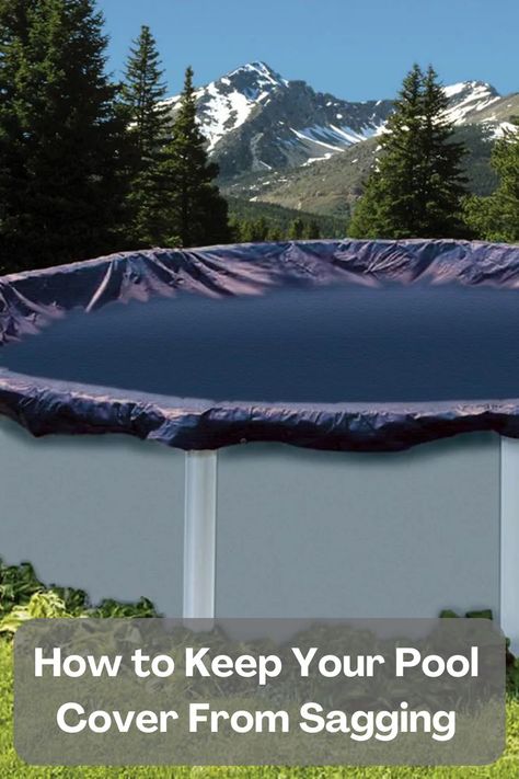 Here's how to keep your swimming pool cover from sagging while you're using it. Pool Cleaning Tips, Swimming Pool Cover, Above Ground Pool Cover, Cheap Pool, Pool Pillow, Building A Pool, Support Structure, Pool Maintenance, Pool Cover