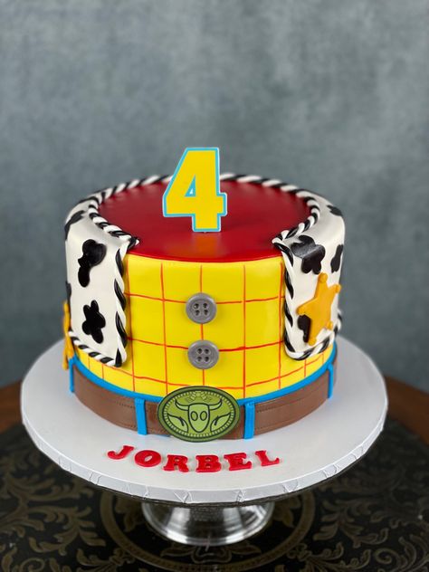 Single Tier Toy Story Cake, Simple Toy Story Cake, Woody Birthday, Lincoln Birthday, Tiered Cakes Birthday, Aesthetic Foods, Toy Story Theme, Toy Story Cakes, Fun Cakes