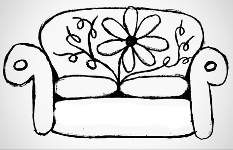 Tattoo Of Lady, Couch Tattoo, Flower Couch, Couch Monster, Tat Ideas, Tattoo Idea, Popcorn, Tatting, Tattoo Ideas