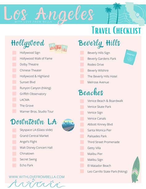 California Packing List, Los Angeles Trip, Boujee Apartment, Los Angeles Bucket List, Vacay Mood, Los Angeles Itinerary, Los Angeles Travel Guide, Los Angeles Vacation, Travel Tricks