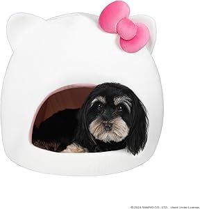 Hello Kitty and Friends Covered Cave Bed for Cats and Dogs - Character Shaped Cave Bed Shaped with Machine Washable Removable Insert (One Size) Bed For Cats, Cave Bed, Hello Kitty And Friends, Cat Cave, Cats And Dogs, Pet Beds, For Cats, Cat Bed, Dog Cat