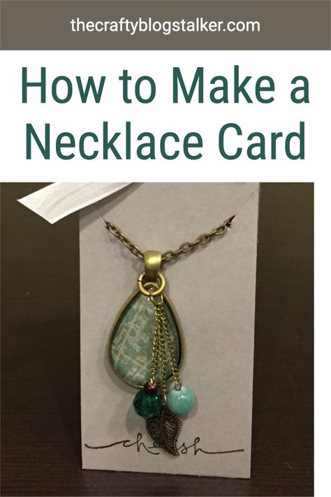 Custom jewelry deserves a custom jewelry card. A simple DIY craft tutorial idea. A necklace card is great when selling jewelry or giving it away as a gift. #thecraftyblogstalker #diynecklacecard #necklacecard Mini Canvas Art Diy, Canvas Art Diy, Wall Art Projects, Diy Handmade Gifts, Inspiration Wall Art, Make A Necklace, Diy Card Making, Simple Birthday Cards, Diy Canvas Wall Art