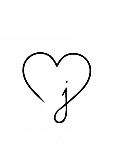 Heart J Tattoo, C Heart Tattoo, J With Heart, Cursive J Tattoo, Letter J Tattoo, J Heart, Cursive J, Heart Lettering, Love Heart Tattoo