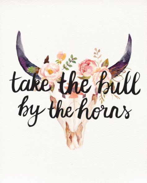 Take The Bull By The Horns || Motivational Monday                                                                                                                                                     More Life Quotes Love, The Bull, It Goes On, Pretty Words, The Words, Great Quotes, Beautiful Words, Mantra, Cool Words