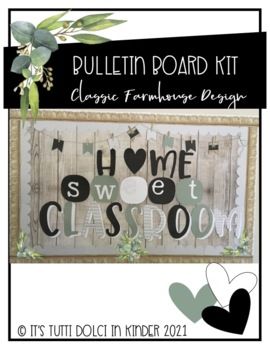 One of my new favorite designs is this Classic Farmhouse design. Classy and modern. Keep year round or use for back to school. What's included:Bannerdecor Home Sweet ClassroomWelcomeWelcome BackStudent Hexagon Labels*Printable banner in black, green, b/w doodle (fringe boarder not included)*editable pagesThis will be part of a new growing classroom bundle coming soon!Check out my new creations on instagram here! Lettering For Bulletin Boards, Farmhouse Bulletin Board, Career Bulletin Boards, Sunflower Classroom, Modern Farmhouse Classroom, Home Sweet Classroom, Farmhouse Classroom Decor, Door Bulletin Boards, Welcome Bulletin Boards