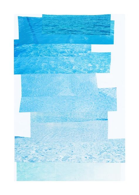 Water Collage by Natalya Lobanova | Artfully Walls Water Collage Art, Ocean Collage Art, Sea Poster Design, Water Magazine, Water Collage, Ocean Collage, Water Graphic, Sea Poster, Nature Collage