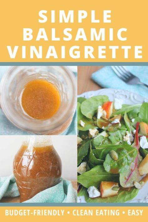 Simple Balsamic Vinaigrette, Balsamic Vinaigrette Salad, Easy Salad Dressing Recipes, Balsamic Vinaigrette Recipe, Homemade Balsamic Vinaigrette, Vinegar Salad Dressing, Rosemary Recipes, Salad With Balsamic Dressing, Spring Mix Salad