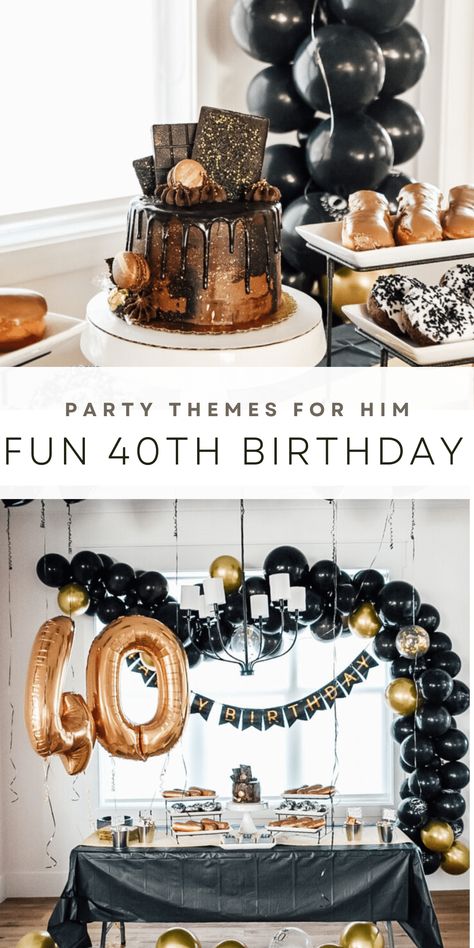 Plan the perfect milestone birthday party with this 40th birthday themes for him. Kick off a new decade in style! 40th Bday Party Theme For Men, 40th Birthday Decorations Men, 40th Birthday Fiesta Theme For Men, Mens 40th Bday Party Ideas, 40th Birthday Party Theme For Men, 40th Bday Party For Men, 40th Theme Party Ideas For Men, 40 Birthday Themes For Men, 40th Birthday Ideas For Men Husband Decoration