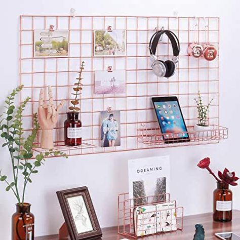 Wall Grid, Photo Wall Hanging, Photo Hanging, Decoration Storage, Grid Panel, Office Mat, Hanging Display, Uni Room, Dorm Room Inspiration