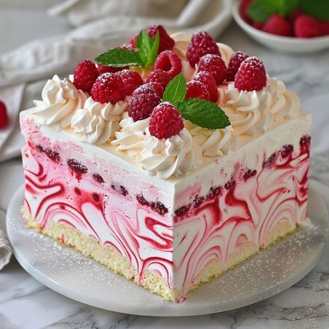 Optimal Recipes, Birthday Cake Recipes, Raspberry Swirl Cheesecake, Swirl Cheesecake, Raspberry Desserts, Raspberry Recipes, Cheesecake Desserts, A Piece Of Cake, Piece Of Cake