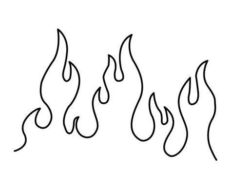 Simple Flame Drawing, Flame Pants Diy, Easy Flames Drawing, Flame Line Drawing, Flame Templates Free Printable, How To Draw A Flame, Flames Drawing Pencil, Flame Drawing Easy, How To Draw Flames