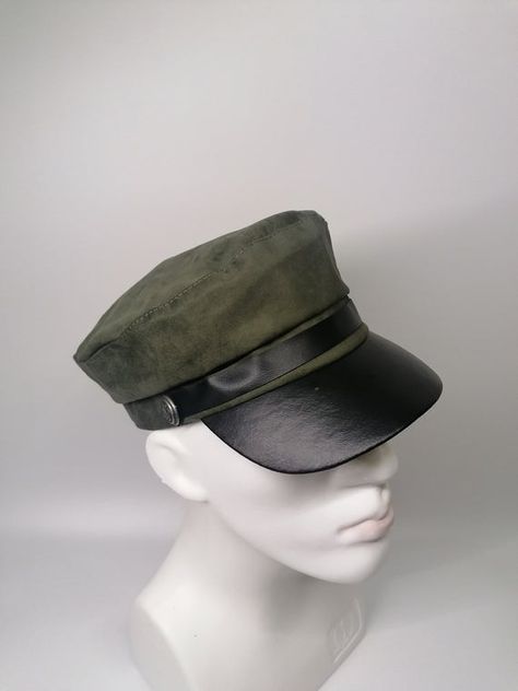 Captain Cap, Military Cap, Sailor Hat, Fabric Stamping, Cashmere Fabric, Green Hat, Military Hat, Sports Models, Rainy Weather