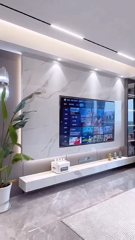 Tv Cabinet Design Modern, Tv Unit Interior Design, Modern Tv Units, Latest Living Room Designs, Interior Design Your Home, Hall Interior Design, Tv Room Design, Hall Interior, Living Room Design Inspiration