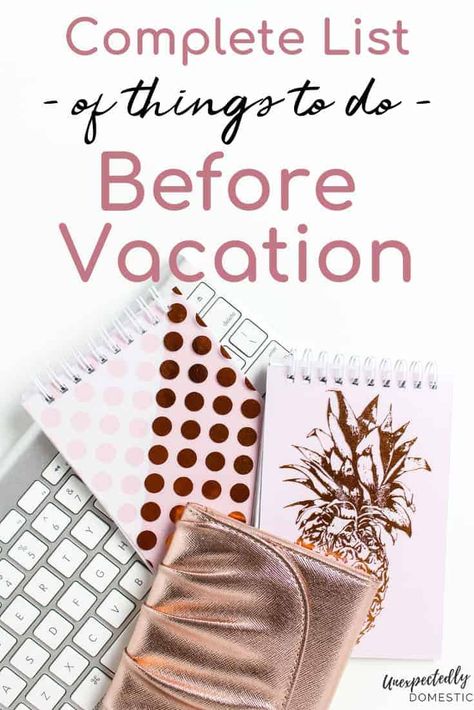 Use this vacation preparation checklist to remember the things to do before vacation. Check these items off before going out of town on your trip! Things To Do Before Going On Vacation, To Do List Before Vacation, Vacation Checklist For Women, Prep For Vacation, Things To Do Before Vacation, To Do Before Vacation, Things To Do Before Leaving For Vacation, Before Vacation Checklist, Planning A Vacation Checklist