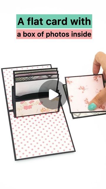 Scrapbook Inside Ideas, Folding Photo Card, Diy Pop Up Box Card, Cardmaking Tutorials Videos, Diy Popup Cards Tutorials, Photo Pop Up Card, Diy Photo Card, Popup Cards Tutorial, Scrapbooking Box