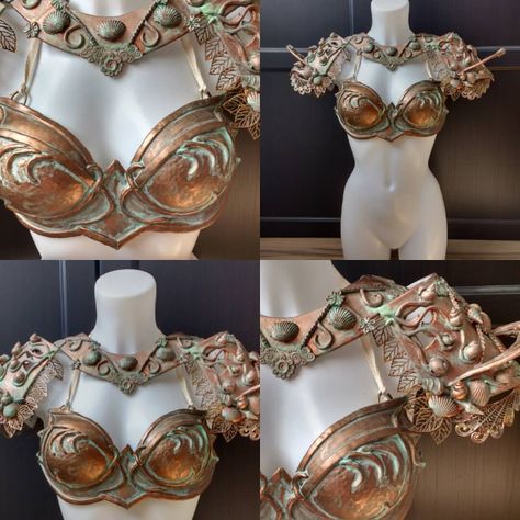 Underwater Cosplay, Sea Armor, Survival Costume, Mermaid Armor, Warrior Mermaid, Sea Character, Mermaid Underwater, Metal Bra, Human Legs