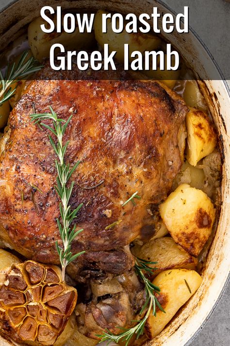 Lamb And Potatoes, Greek Lamb Recipes, Lamb Roast Recipe, Greek Lamb, Slow Roast Lamb, Lamb Chop, Braised Lamb, Chop Recipes, Lamb Dishes