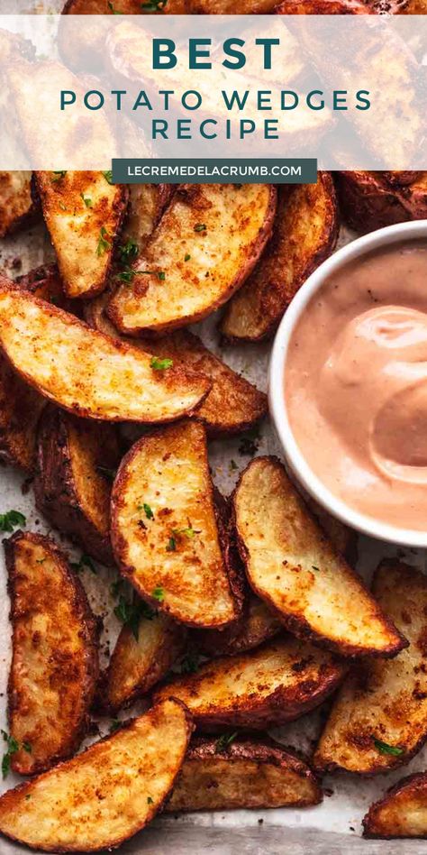 Bake Potatoes In Oven, Potato Wedges Crispy, Best Potato Wedges, Baked Potatoes In The Oven, Homemade Potato Wedges, Seasoned Potato Wedges, Potatoes In The Oven, Baked Potato Wedges, Crispy Potato Wedges