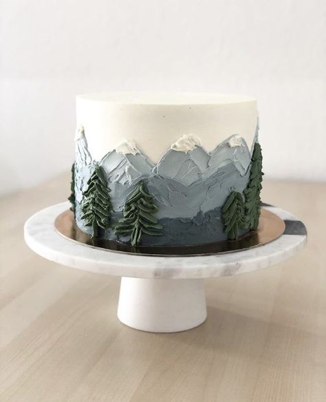 Cake For Nature Lover, Birthday Cake Mountain Theme, Outdoors Cake For Men, Hiking Cake Ideas For Men, National Park Birthday Cake, Hiking Birthday Cake, Nature Cake Design, Let The Adventure Begin Baby Shower Cake, Mountain Party Theme