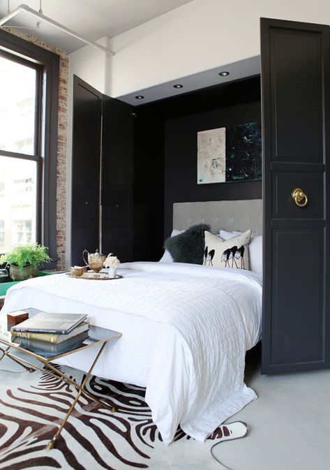 Spotlight On Caitlin +  Caitlin Sofa Loft, Bed Closet, Små Rum Lidt Plads, Cama Ikea, Chic Loft, Murphy Bed Ikea, Beds For Small Spaces, Modern Murphy Beds, Closet Bed